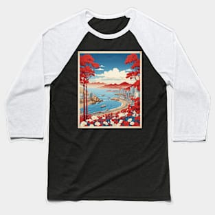 Busan South Korea Travel Tourism Retro Vintage Art Baseball T-Shirt